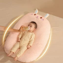 Baby Anti-spitting Slope Pad, Newborn Lying Down Feeding Bed ，Breastfeeding Pillow, Artifact Plus Size Sleeping Baby Bed in Bed