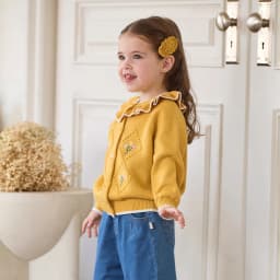 Dave Bella Children's Autumn Spring Sweater Cute Knitted Embroidery Cardigan Tops Long Sleeve Coat Girls Outdoor DB3262785