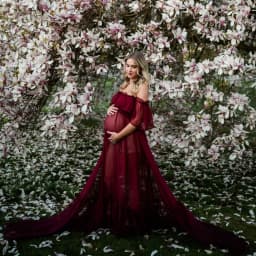 Maternity Photography Props Dress Sexy Off Shoulder Ruffled Trailing Dress Micro Transparent Chiffon Boho Pregnant Dress