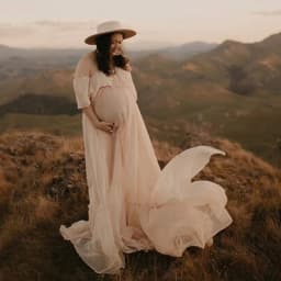 Maternity Photography Props Dress Sexy Off Shoulder Ruffled Trailing Dress Micro Transparent Chiffon Boho Pregnant Dress