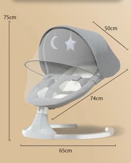 Electric Bluetooth Baby Cradle with Mosquito Net Bluetooth Music Baby Rocking Chair Multifunctional Baby Crib for Newborns 2024