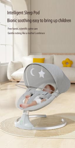 Electric Bluetooth Baby Cradle with Mosquito Net Bluetooth Music Baby Rocking Chair Multifunctional Baby Crib for Newborns 2024