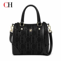 CH Women Top Handle Handbag Embossed Letter Pattern Shoulder Crossbody Bag Elegant Commuter Purse with Adjustable Strap
