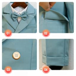 Little Kids Navy Blue 5Pieces Jacket Vest Pants Bowtie Flower Wedding Dress Boys Birthday Gift Suit Children Ceremony Costume