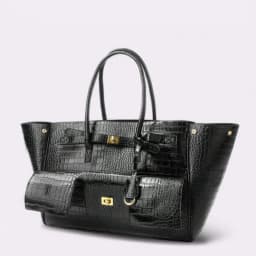 Luxury Leather Diaper Bag For Women Minimalist Design Handbag Elegant Classic Commuter Large Capacity Bag