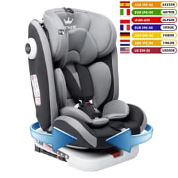 AP03 Child Car Seat 360° Rotating 5-Point Belt 9-36kg 0-12 Years ECE ISOFIX Child Safety Seat KL005
