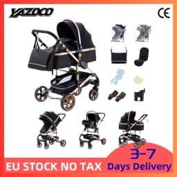 3-in-1 Luxury Baby Stroller With Reversible Seat High Landscape Design Compact Foldable Pushchair All Season Universal For Indoor Outdoor Daily Travel Newborn Toddler