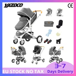 2026 Latest Model 3 In 1 Compact Convertible Baby Stroller One Hand Quick Folding Complete Travel System Ultralight Space Saving Frame Portable Baby Pram Pushchair Soft Breathable Seat Fabric Extra Large Sun Canopy Thick Newborn Cushion Shock Absorbing Si