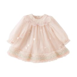 Dave Bella Children Princess Mesh Dress Girls Spring Long Sleeve Elegant Dress Sweet Outdoor Party Clothes DB1260591/DB1261889