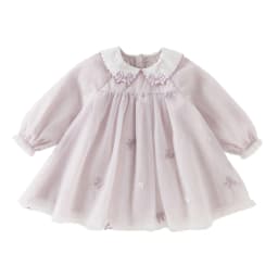 Dave Bella Children Princess Mesh Dress Girls Spring Long Sleeve Elegant Dress Sweet Outdoor Party Clothes DB1260591/DB1261889