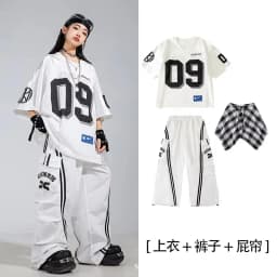 Street Dance Children's Dance Trendy Clothes Boys Fried Street Hip Hop Suit Girls Jazz Dance Catwalk Performance