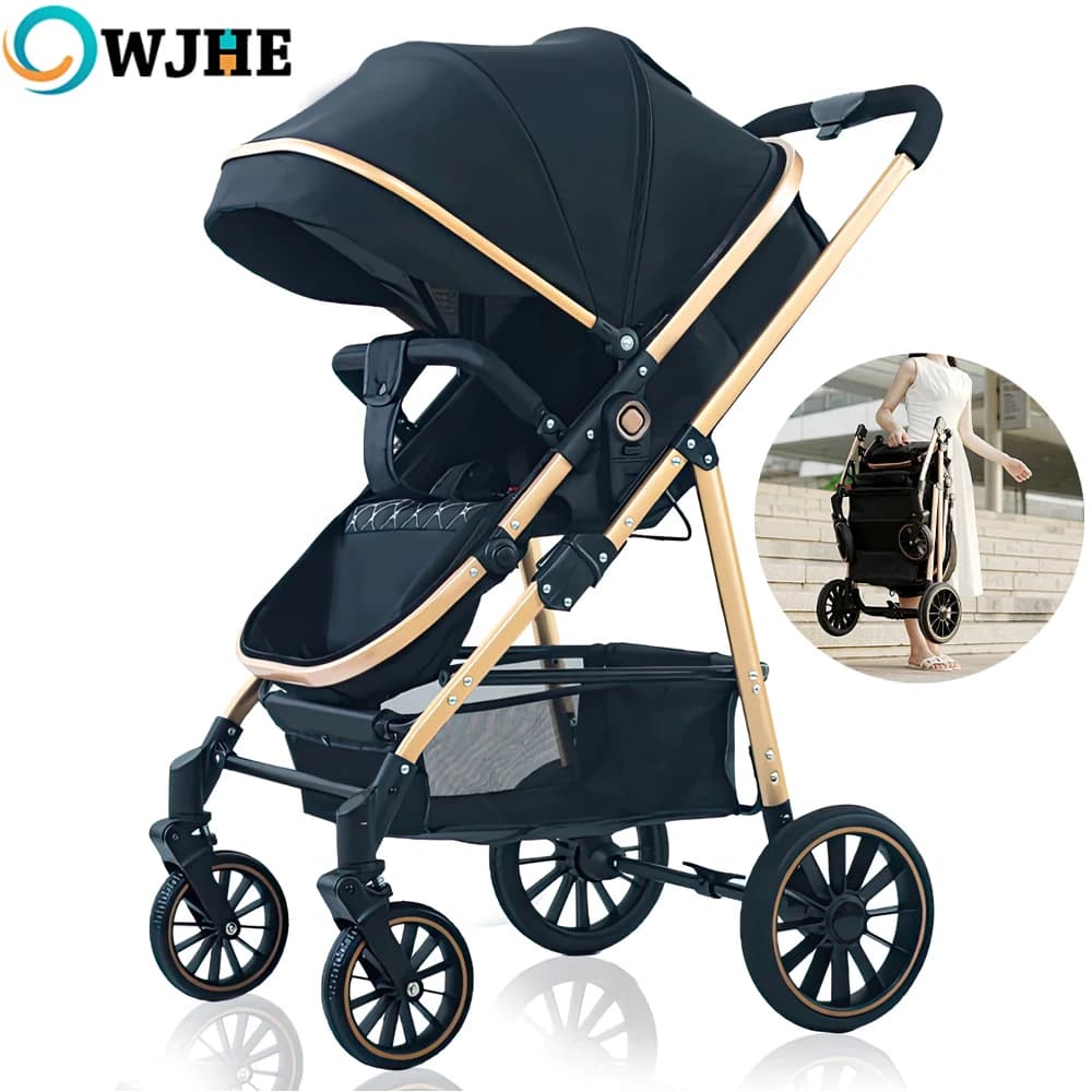 OWJHE Lightweight stroller strollers for baby baby pram with four wheels travel stroller high landscape fold stroller stroller
