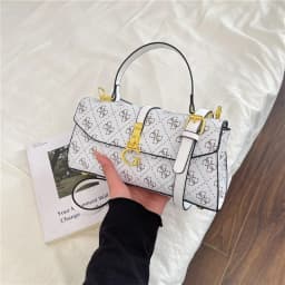 Famous fashion design women's shoulder bag, classic decorative pattern crossbody bag, modern trendy handbag