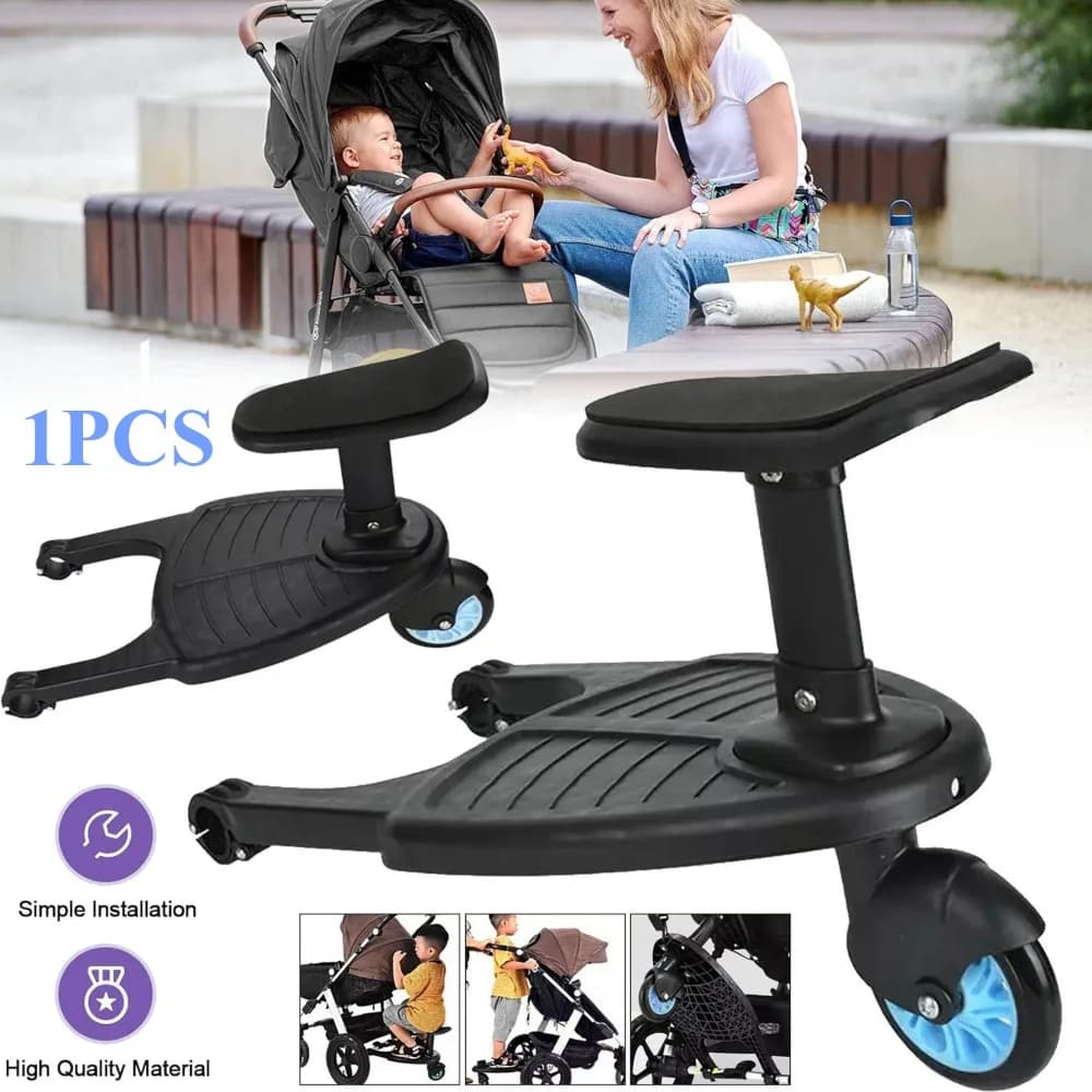 1PCS Universal Stroller Board Buggy Board with Detachable Seat, Stroller Glider Board Suitable for Most Brands of Strollers, Stroller Standing Board