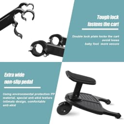 1PCS Universal Stroller Board Buggy Board with Detachable Seat, Stroller Glider Board Suitable for Most Brands of Strollers, Stroller Standing Board