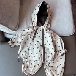 2026 New Autumn Children Outdoor Sets Hooded Jackets Printed Pants 2pcs Toddlers Kids Windproof Outfits