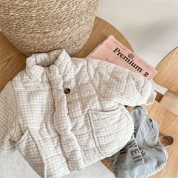 2026 New Winter Toddlers Kids Plaid Thicken Coats Korean Style Fleece Lining Children Warm Outerwear