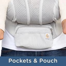 Ergobaby All Carry Positions Breathable mesh baby carrier, enhancing lumbar support and airflow (7-45 pounds)