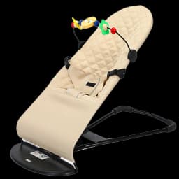 Baby Bouncer 3-in-1 Rocker and Recliner for Newborns to Toddlers, Natural Swing Ergonomic Infant Rocking Chair with 3-Point Safety Belt, Detachable Washable Cotton Cover, Compact Foldable Storage
