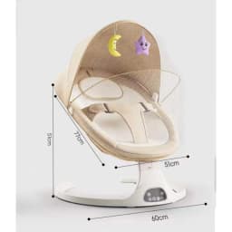 Baby Cradle Baby Swing Chair Baby Sleeping Bed with Foldable Mosquito Net Multi Functional Smart Swing Bed Safety and Comfortable