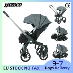 Lightweight Versatile Baby Pushchair With Fully Flat Reclining Backrest, Quick One-Hand Folding Design, Height Adjustable Handlebar And Effective Shock Absorbing System For Daily Family Outdoor Walks