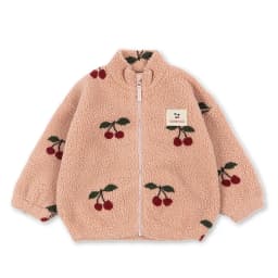 Boys and Girls Autumn/Winter Lambswool Polka Cherry Coat Dog Jacket KS AW Women's Love Fury Warm Coat Children's Coat