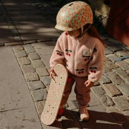 Boys and Girls Autumn/Winter Lambswool Polka Cherry Coat Dog Jacket KS AW Women's Love Fury Warm Coat Children's Coat