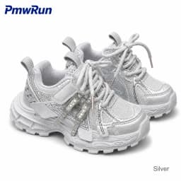 Trend Fashion Sport Shoes For Girls Luxury Rhinestone Teenager Girl's Sneakers Anti-slippery Running Footwear For Children