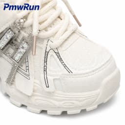 Trend Fashion Sport Shoes For Girls Luxury Rhinestone Teenager Girl's Sneakers Anti-slippery Running Footwear For Children