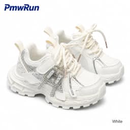 Trend Fashion Sport Shoes For Girls Luxury Rhinestone Teenager Girl's Sneakers Anti-slippery Running Footwear For Children