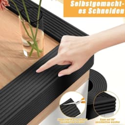5m Desk Edge Guard Strip Baby Safety Soft Wall Corner Protector Thickend Self Adhesive Anti Collision Cushion for Table Edges, Bed Frames, and Furniture Corners