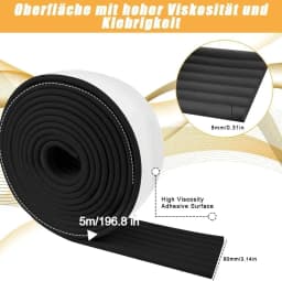 5m Desk Edge Guard Strip Baby Safety Soft Wall Corner Protector Thickend Self Adhesive Anti Collision Cushion for Table Edges, Bed Frames, and Furniture Corners