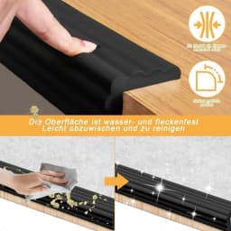 5m Desk Edge Guard Strip Baby Safety Soft Wall Corner Protector Thickend Self Adhesive Anti Collision Cushion for Table Edges, Bed Frames, and Furniture Corners