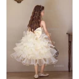 Children Girls Sleeveless Formal Fashion Birthday Party Flower Girl Princess Tutu Champagne Kids Host Piano Performance Costume