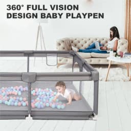 Baby Fence Baby Playground Foam Protector Pipe High Landscape 360 Angles Observation of Baby's Safety Without Blind Spots Multi Functional Baby Playground Economic Practical Baby Fence Popular Common Parents Good Choice