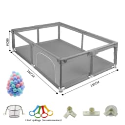 Baby Fence Baby Playground Foam Protector Pipe High Landscape 360 Angles Observation of Baby's Safety Without Blind Spots Multi Functional Baby Playground Economic Practical Baby Fence Popular Common Parents Good Choice