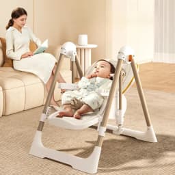 Portable 2-in-1 Children's Dining Chair Children's Comfort Rocking Chair Multifunctional Baby Dining Chair, Adjustable Height