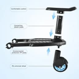 Children Stroller Pedal Adapter Stroller Accessorie Second Children Auxiliary Trailer Twins Scooter Kid Standing Plate with Seat