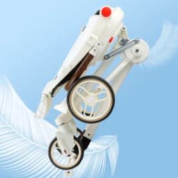 Portable Twin Stroller Double Seat Stroller Foldable Four-wheel Twin Stroller 360° Swivel Seat, Adjustable Backrest