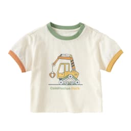 Dave Bella 2025 New Summer Boy’s Baby T-Shirt Children Top Cotton Short Sleeve Undershirt Cartoon Casual Outdoor Sport DB2240686