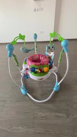 Baby Jumping Chair with Lighting and Music Function Baby Fitness Interactive Jumping Bouncing Baby Coaxing Toy