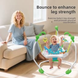 Baby Jumping Chair with Lighting and Music Function Baby Fitness Interactive Jumping Bouncing Baby Coaxing Toy