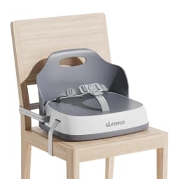 Portable Children’s Booster Seat for Dining High Chair with 3-Point Safety Harness, 2 Adjustable Straps & Washable Design
