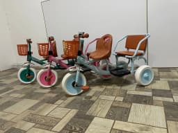 Children's Tricycle Reversible 3 Wheel Bicycle Double Twin Baby Stroller 2 Infants 1-3-6 Years Old Child Double Seat Trike