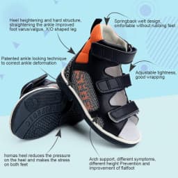 Kids Orthopedic Sandals,Princepard Toddlers Corrective Shoes for Boys and Girls Correct Feet Issues Toe Walking Flat Foot