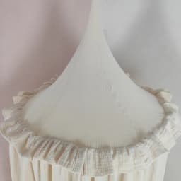 Premium 100% Cotton Muslin Hanging Dome Curtain with Frills Baby Bed Canopy for Kids Room