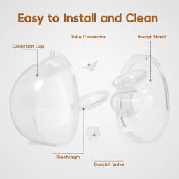 NCVI Hands Free Wearable Breast Pump, Combined with Strong Motor and Wearable Cups, 4 Modes 9 Levels, 21/24/28mm, Low Noise