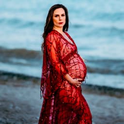Don&Judy Sequin Maxi Maternity Photo Shoot Dress Boho Evening Party Gown Pregnancy Women Photography Dresses Baby Shower Gift