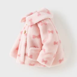 Dave Bella Girls Coat Winter Autumn Children Plush Thicken Jacket Long Sleeve Pink Casual Outerwear Warm Kids Clothing DB4253816