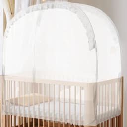 Pop Up Baby Crib Tent Crib Cover Canopy Breathable Mesh Baby Tents Keep Baby from Climbing out Bed Protection Anti-mosquito Tent
